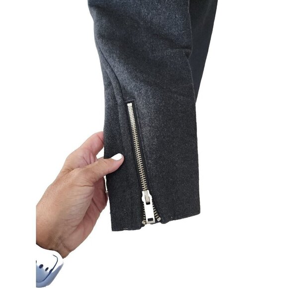 Aritzia Wilfred Free Coat Charcoal Gray Wool Cashmere Moto Fei Women's Small - Picture 6 of 11